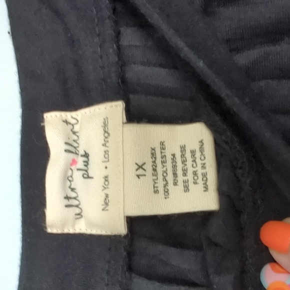 PLUS SIZE Black Midi Skirt with Ruffles - Picture 3 of 3